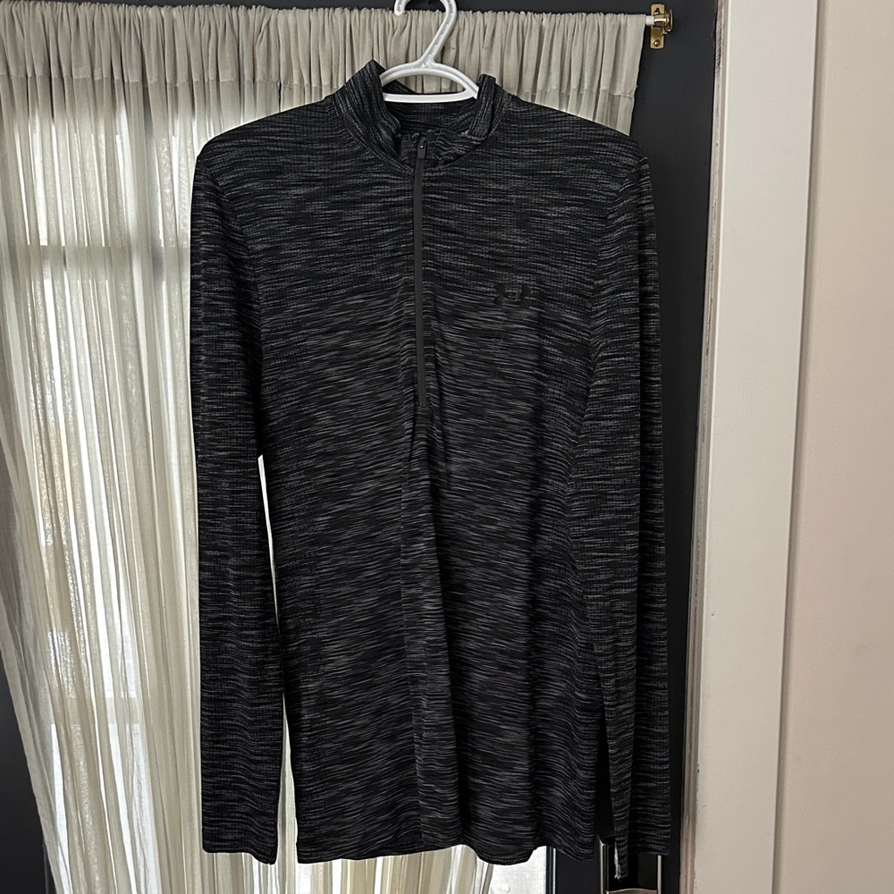 Under Armour Black and Gray Zip Up Sweater